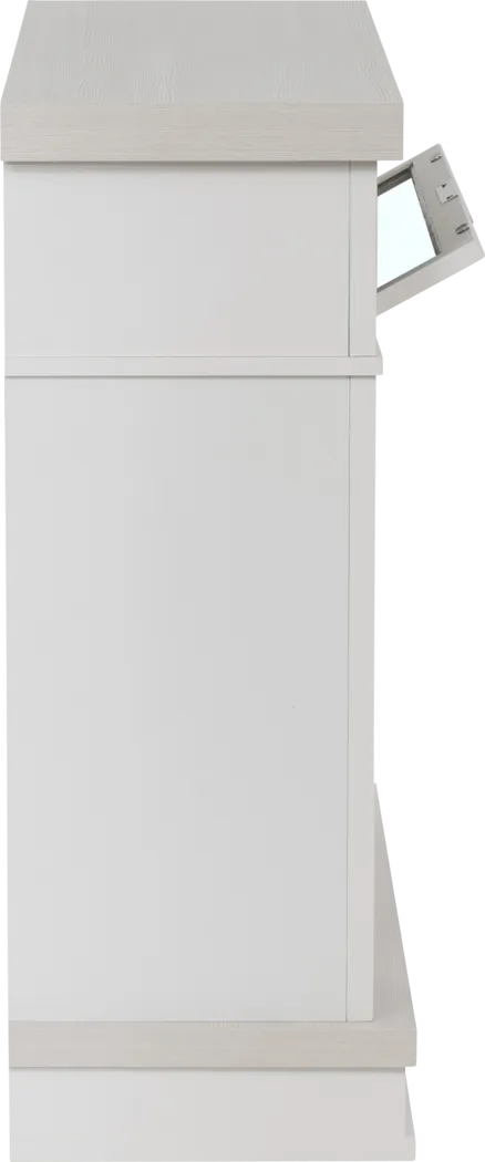 Suntos White 40 in. Console with Electric Fireplace - Thumbnail - Image 5
