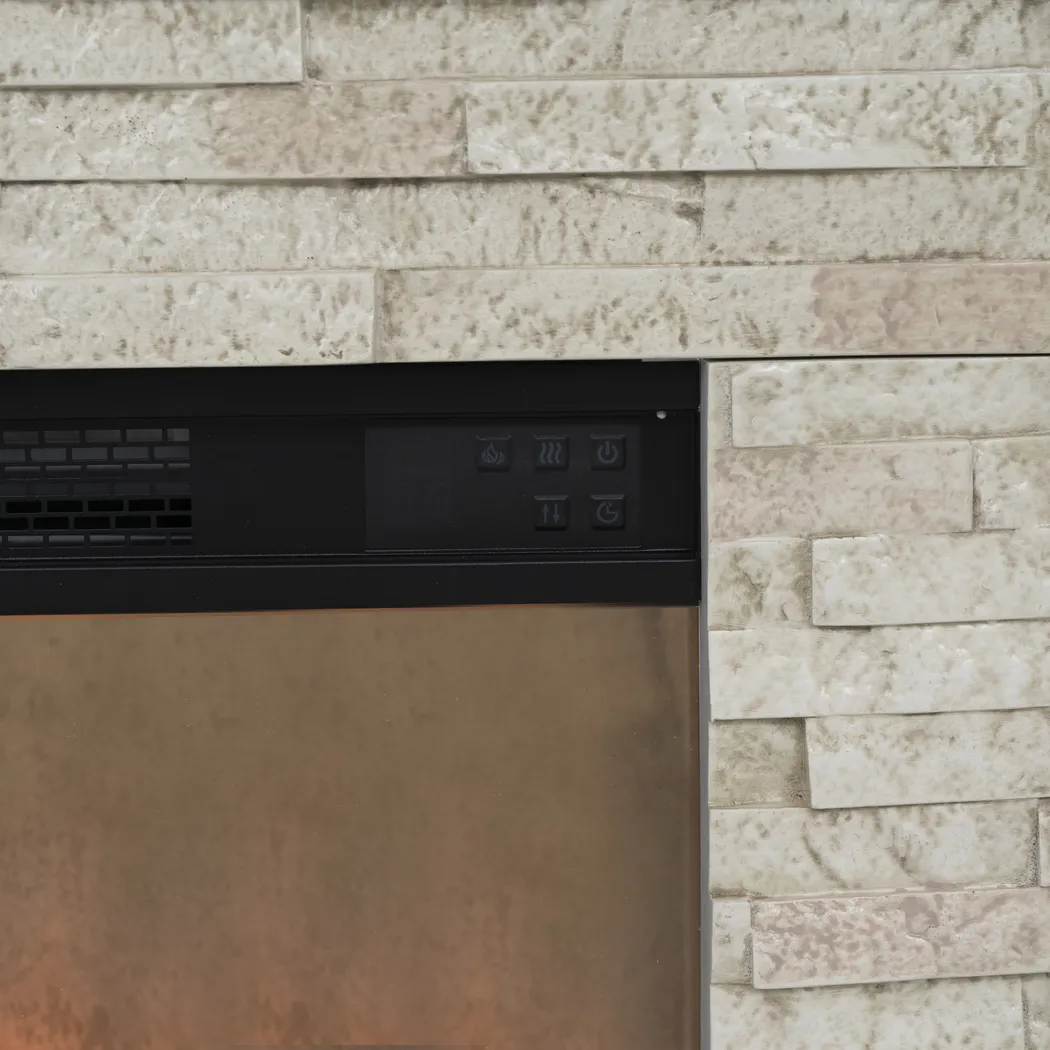 Suntos White 40 in. Console with Electric Fireplace - Thumbnail - Image 9