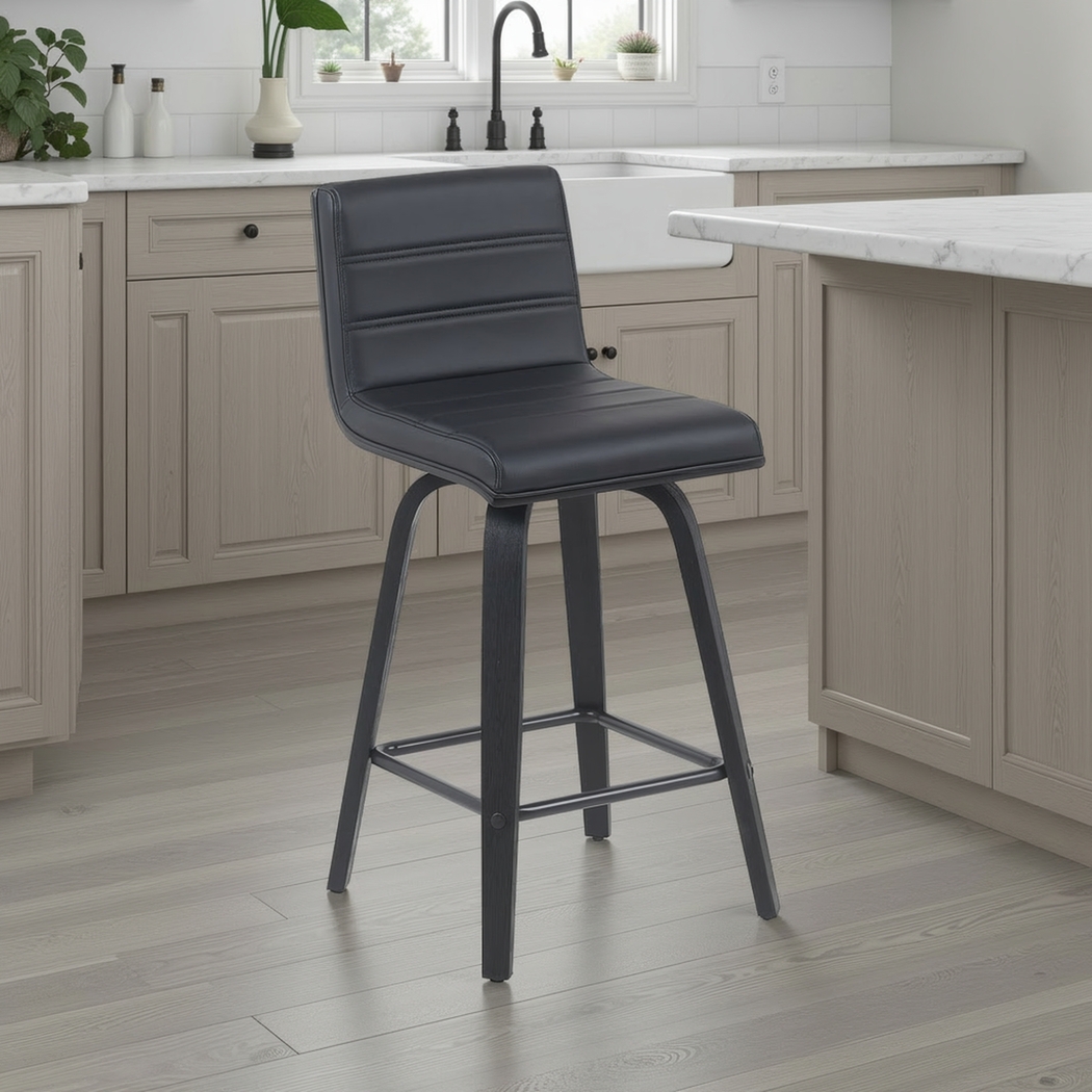 Sunways II Black Counter Height Stool - Thumbnail - Image 2