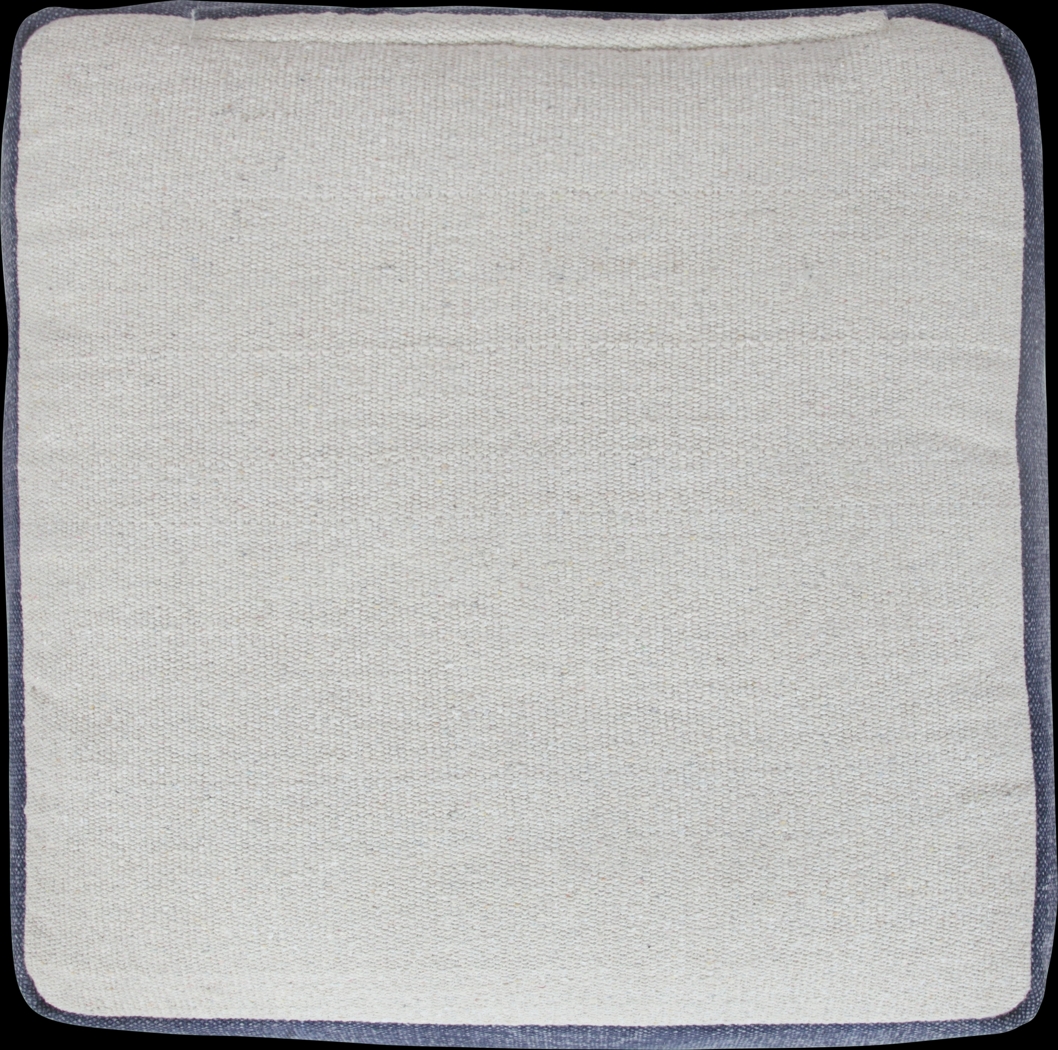 Sunwood White/Navy Pouf - Thumbnail - Image 3