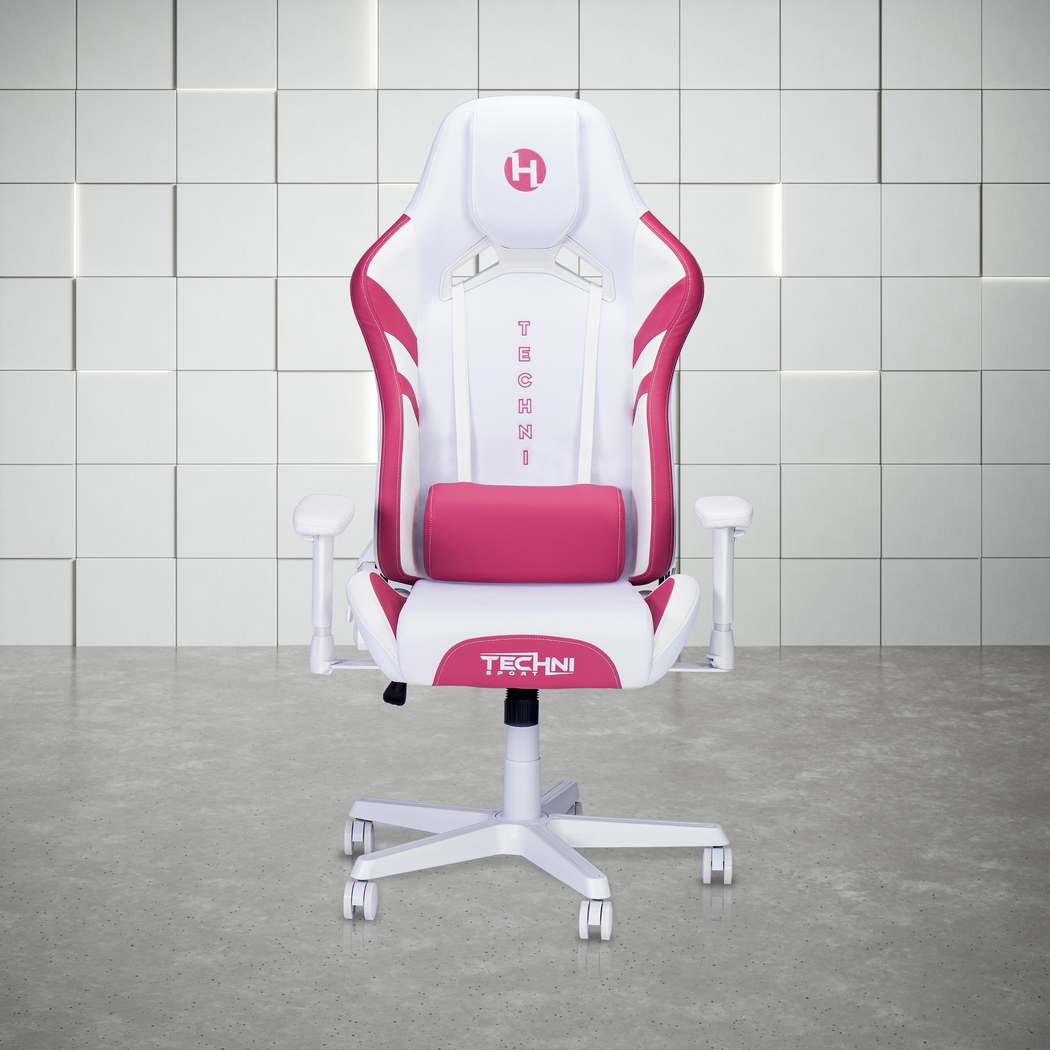 Suolin Pink/White Gaming Chair - Thumbnail - Image 2