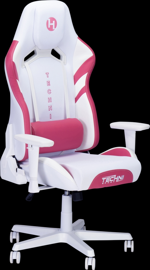 Suolin Pink/White Gaming Chair - Thumbnail - Image 1
