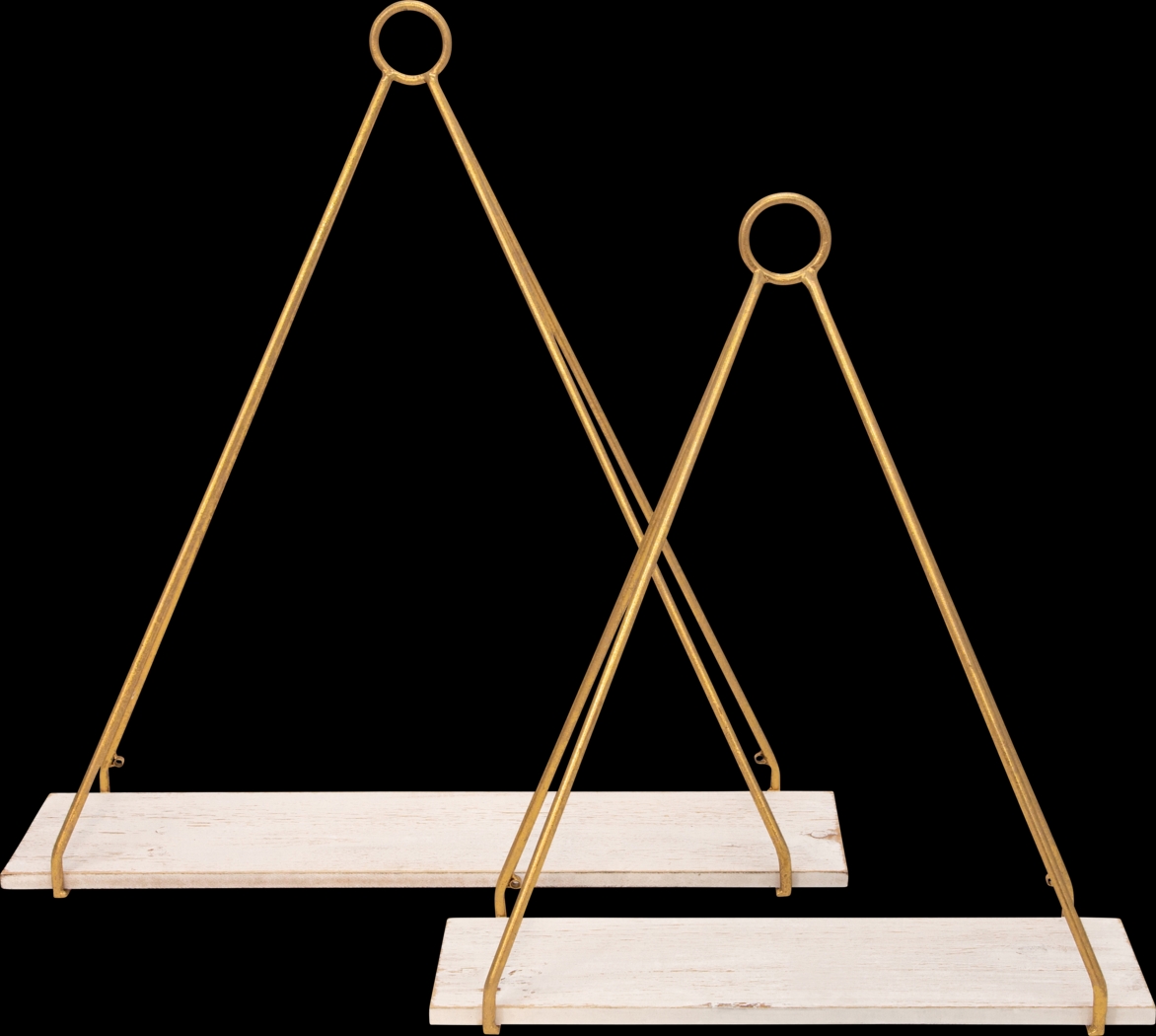 Superspun Gold Wall Shelf, Set of 2 - Thumbnail - Image 5