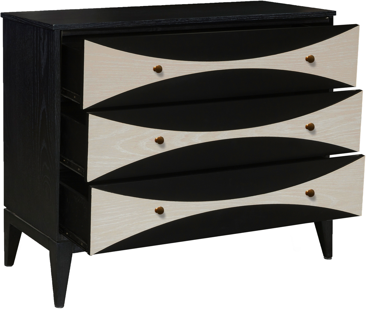 Surelan Black 3 Drawer Accent Cabinet - Thumbnail - Image 4