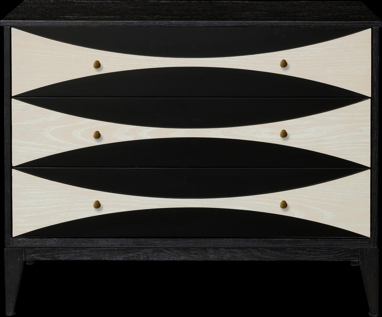 Surelan Black 3 Drawer Accent Cabinet - Thumbnail - Image 1