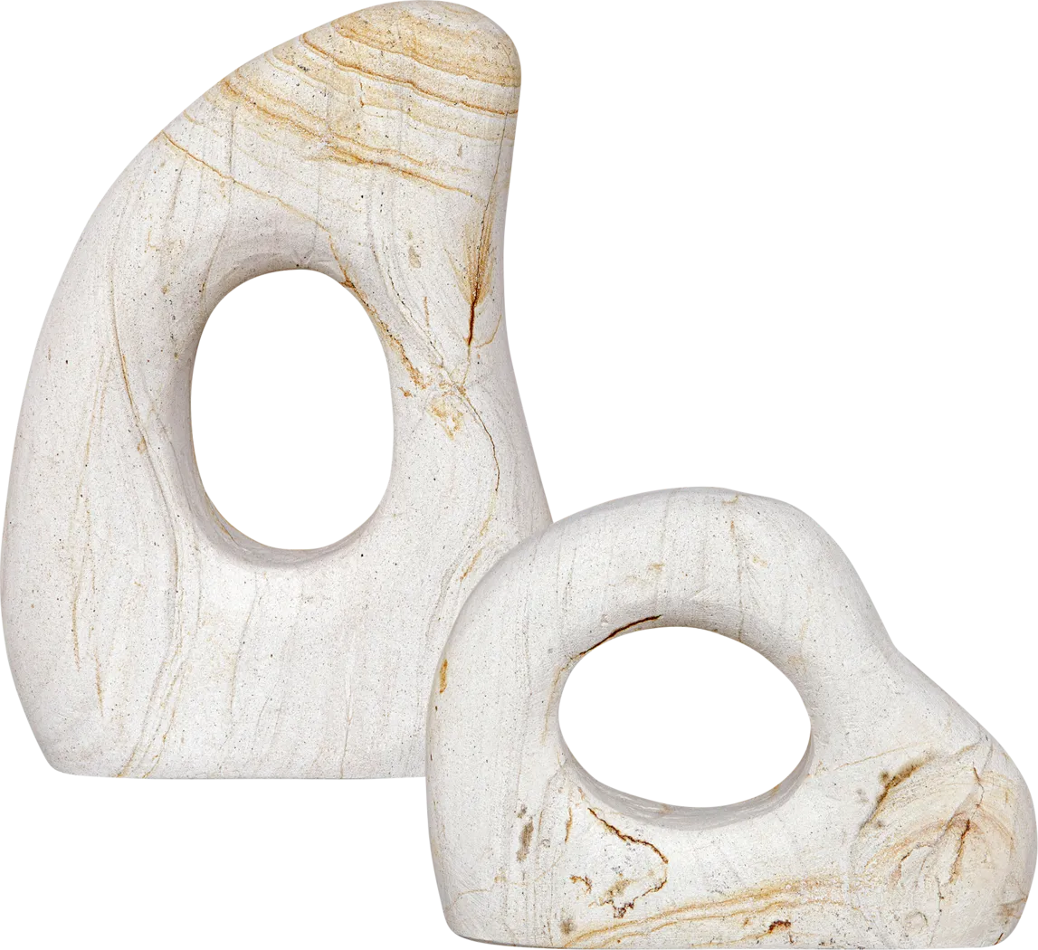 Surnill White Indoor/Outdoor Sculpture, Set of 2 - Thumbnail - Image 6