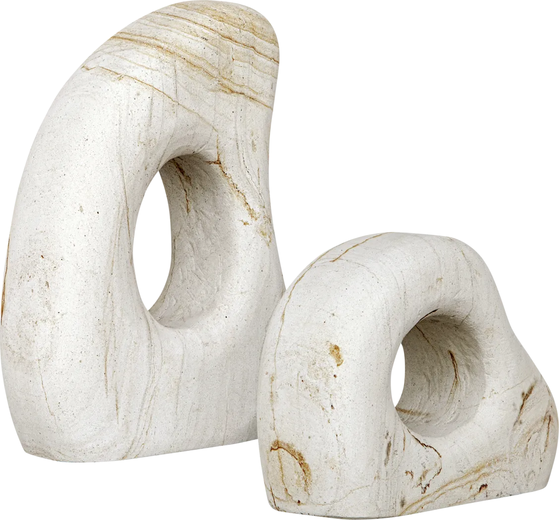 Surnill White Indoor/Outdoor Sculpture, Set of 2 - Thumbnail - Image 7