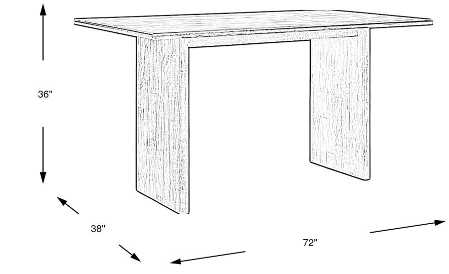 Dimension Image. Please refer to the Dimension Tab on this page for dimension details.