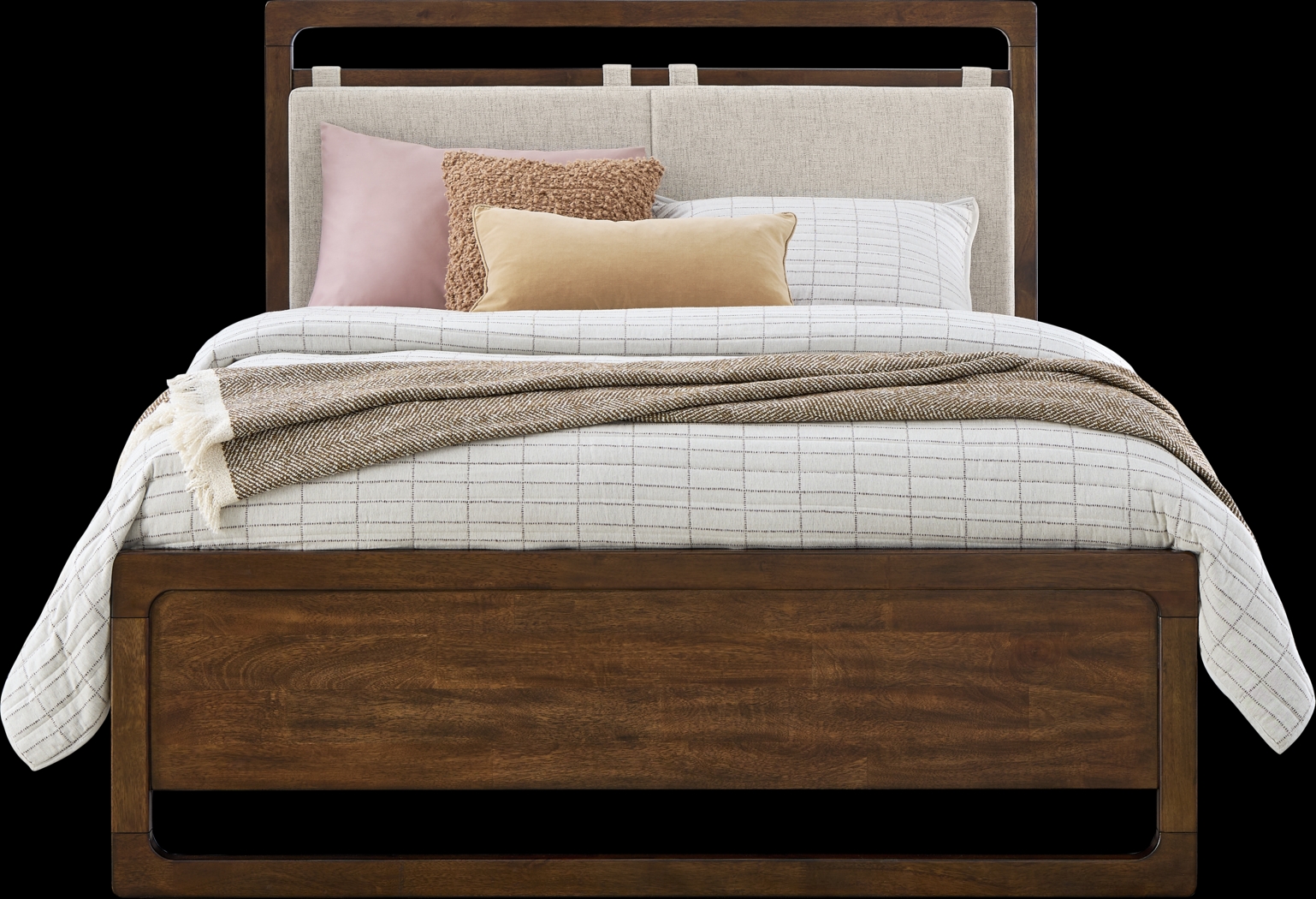 Surrey Ellis Caramel 5 Pc Queen Upholstered Bedroom - Thumbnail - Image 2