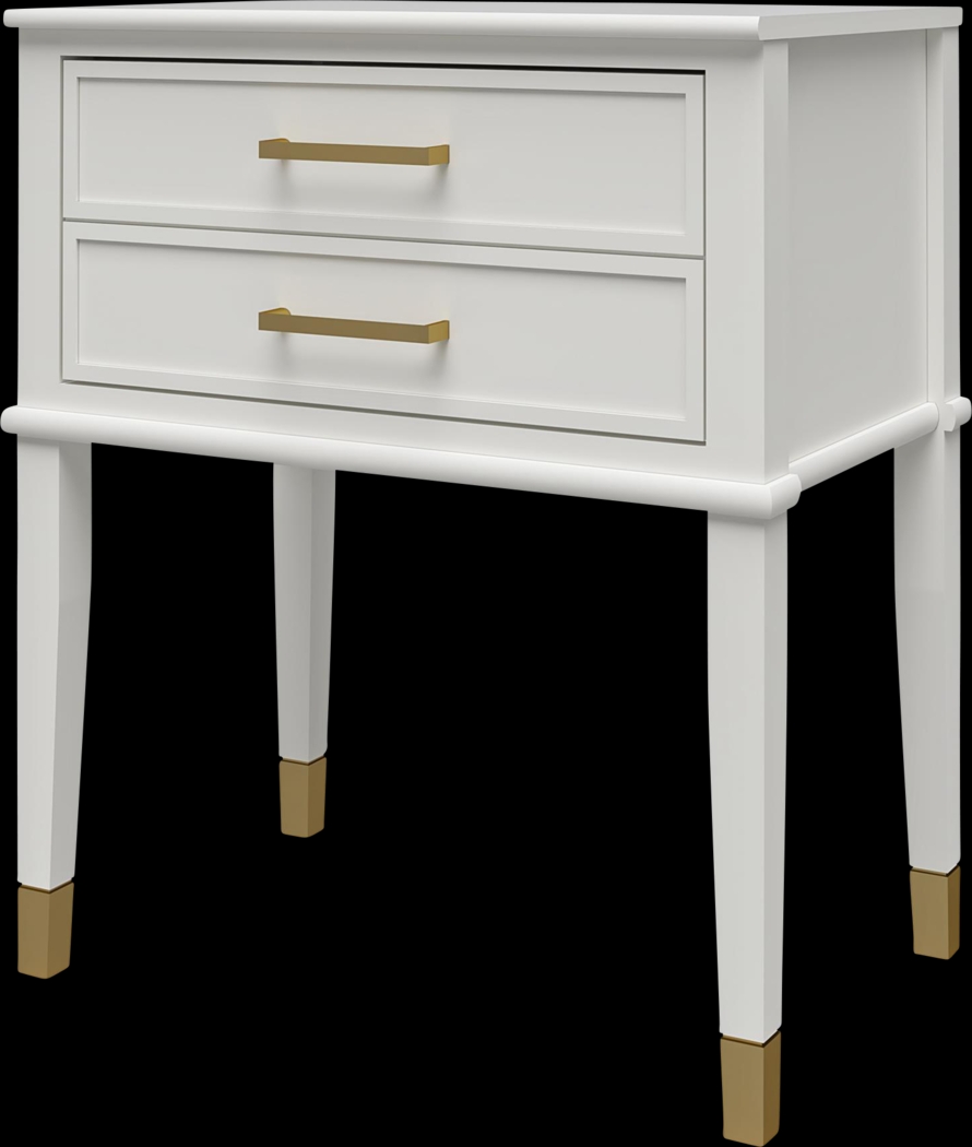 Surrhyne White End Table - Thumbnail - Image 6