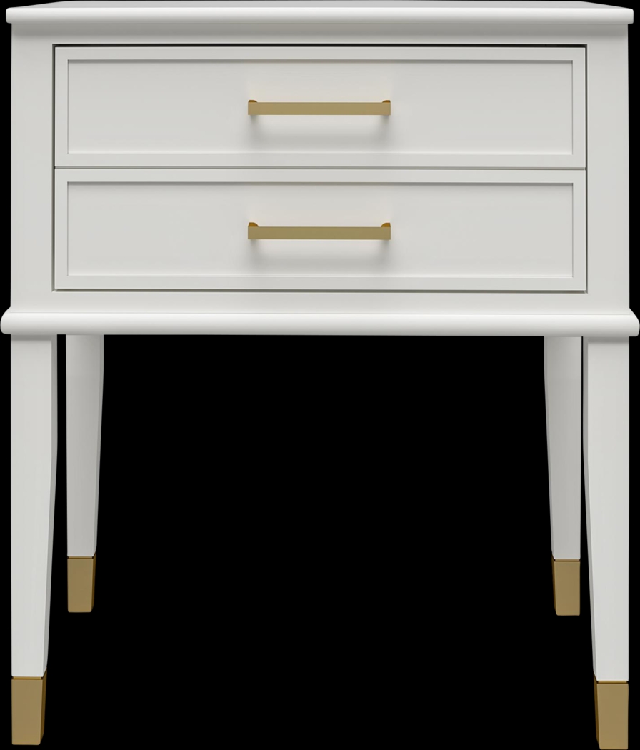 Surrhyne White End Table - Thumbnail - Image 8