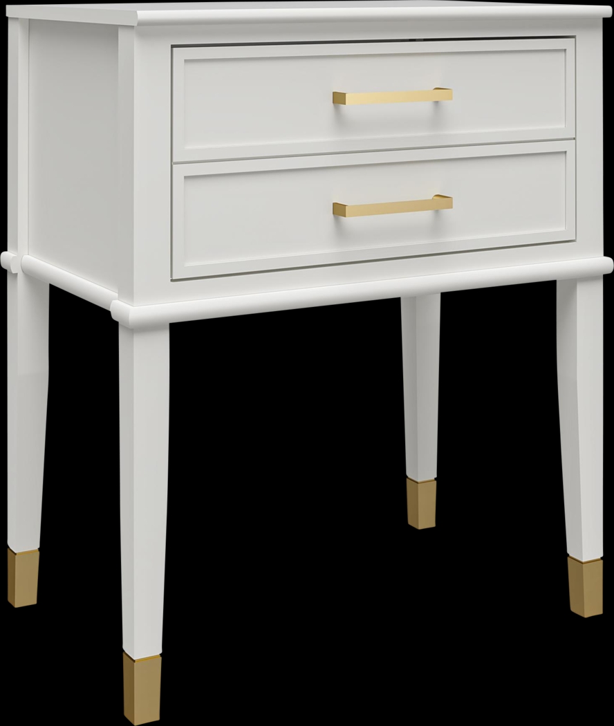 Surrhyne White End Table - Thumbnail - Image 1