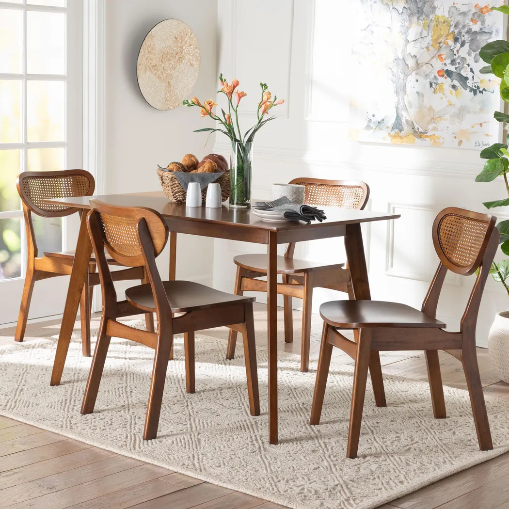Surugo Brown 5 Pc Dining Table Set - Image 2