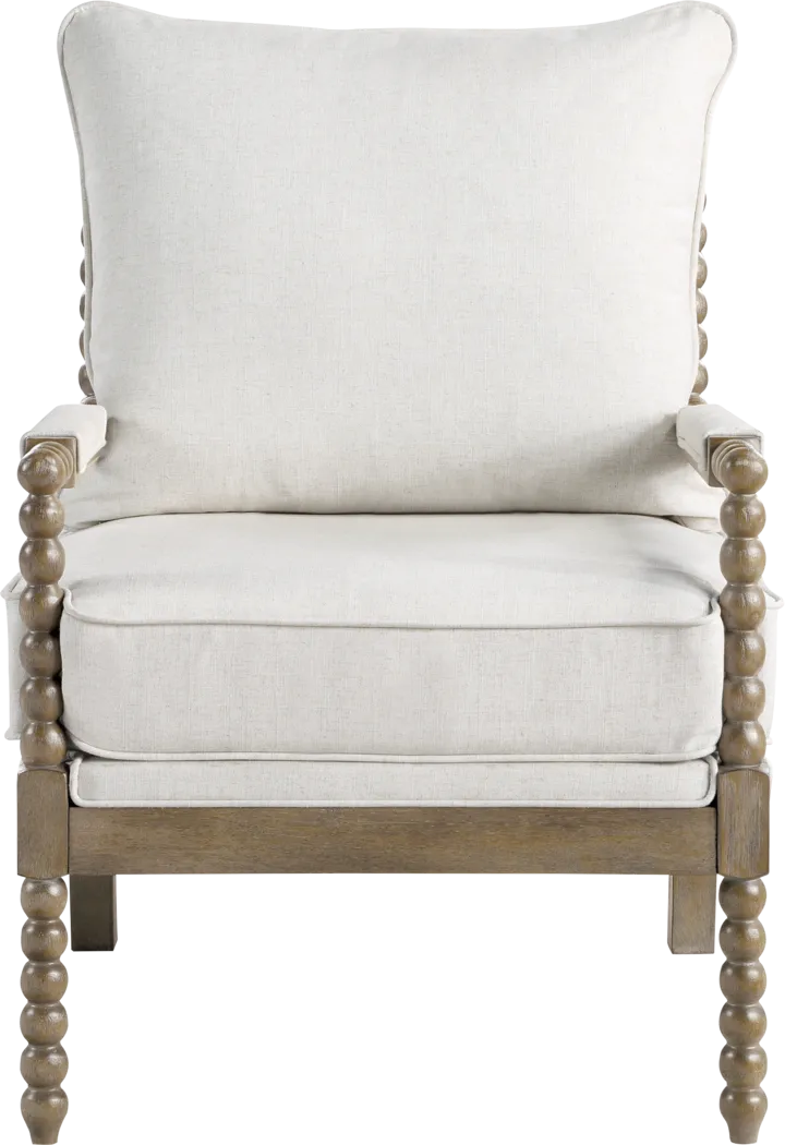 Susanna Brown Accent Chair with Beige Cushions - Thumbnail - Image 2