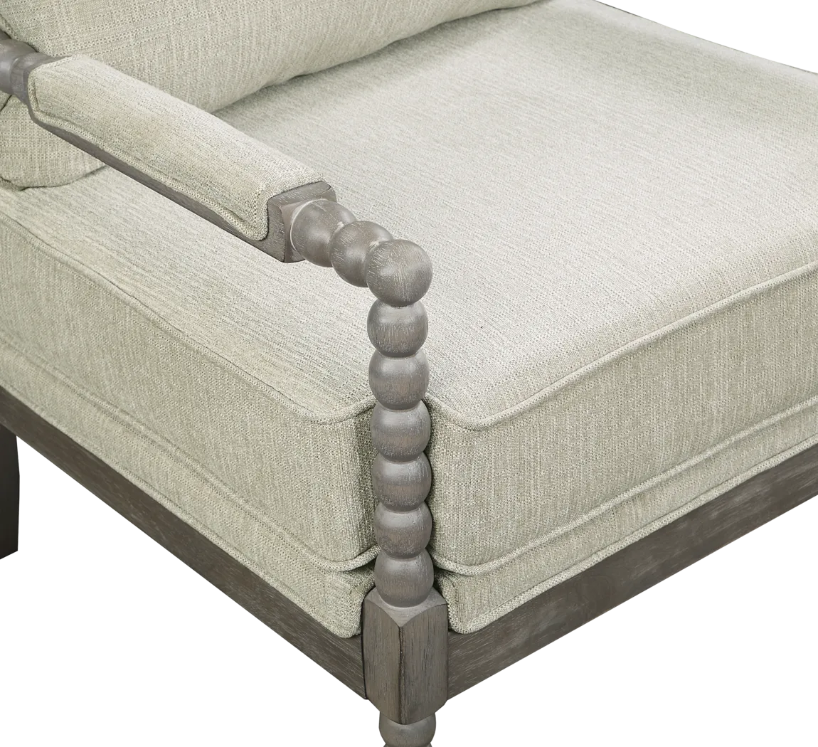 Susanna Gray Accent Chair with Beige Cushions - Thumbnail - Image 3