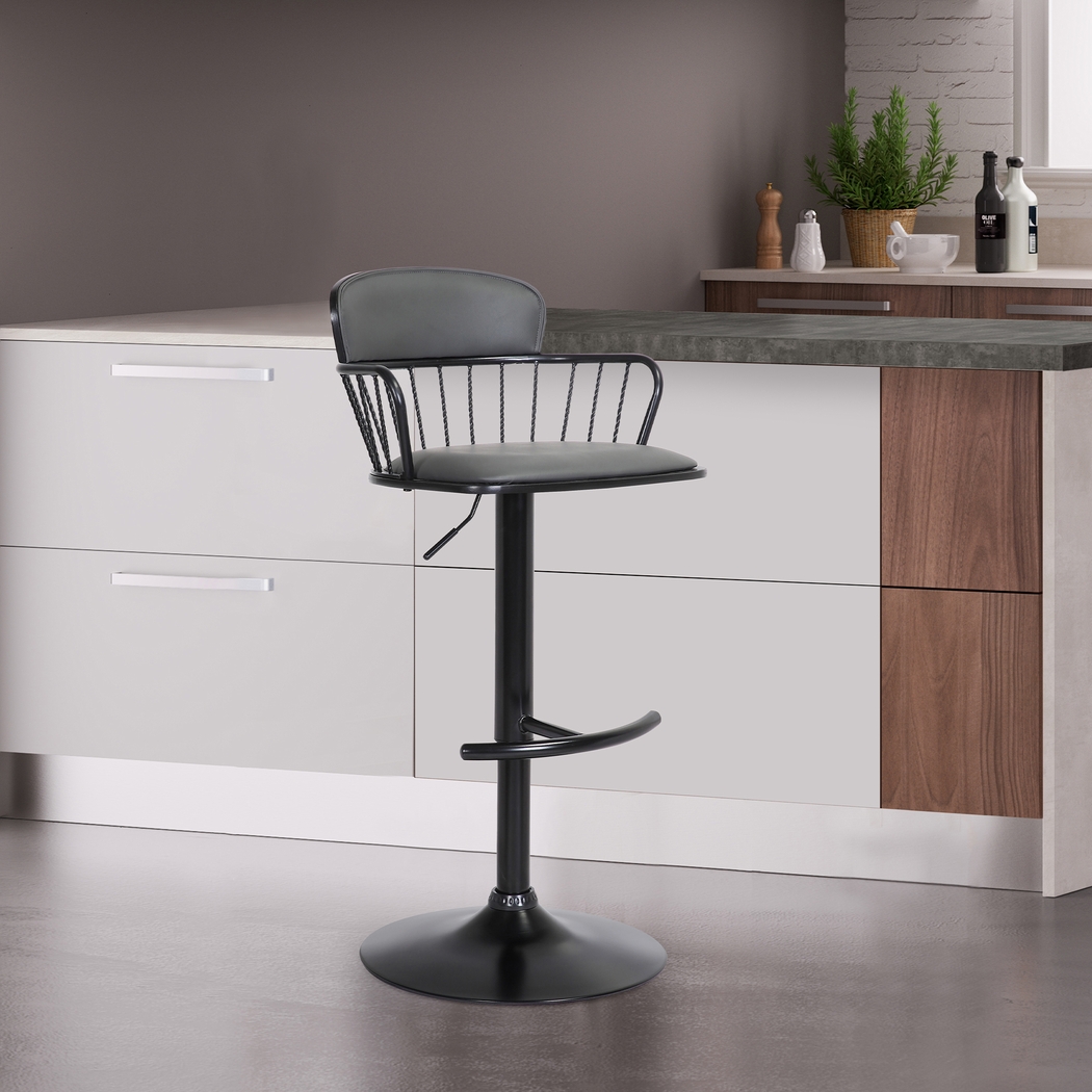 Suscroft Gray Adjustable Barstool - Thumbnail - Image 2