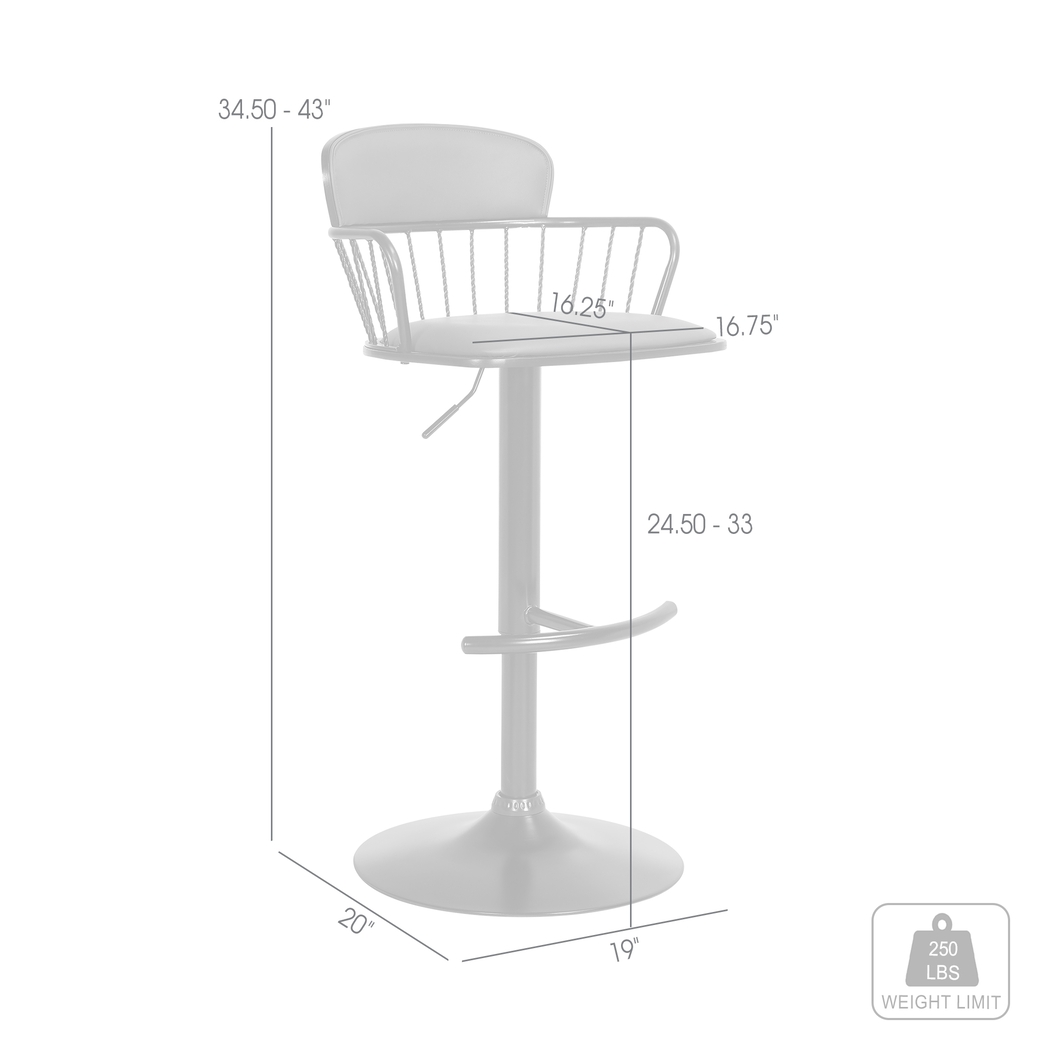 Suscroft Gray Adjustable Barstool - Thumbnail - Image 12