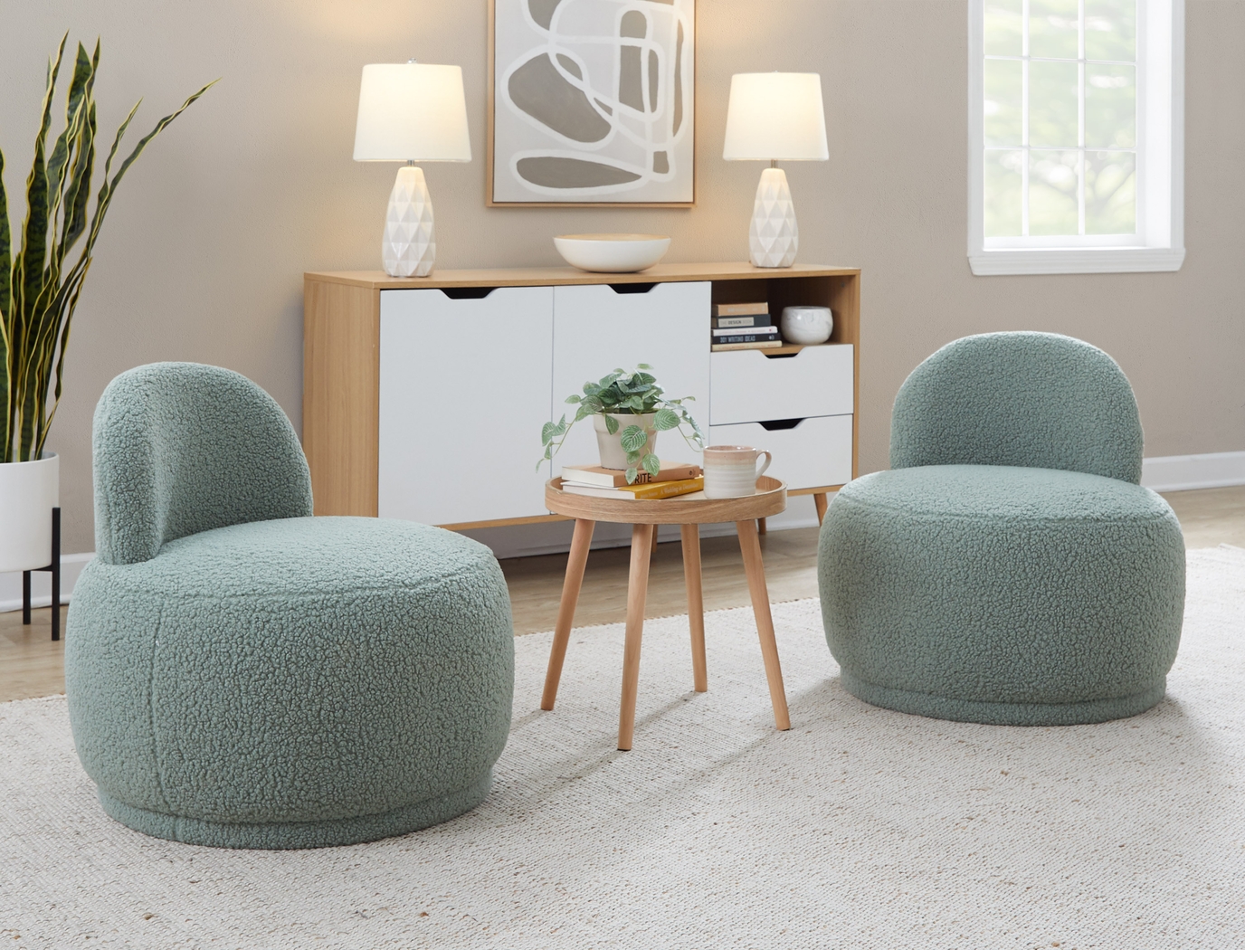 Suska Green Accent Chair - Thumbnail - Image 2