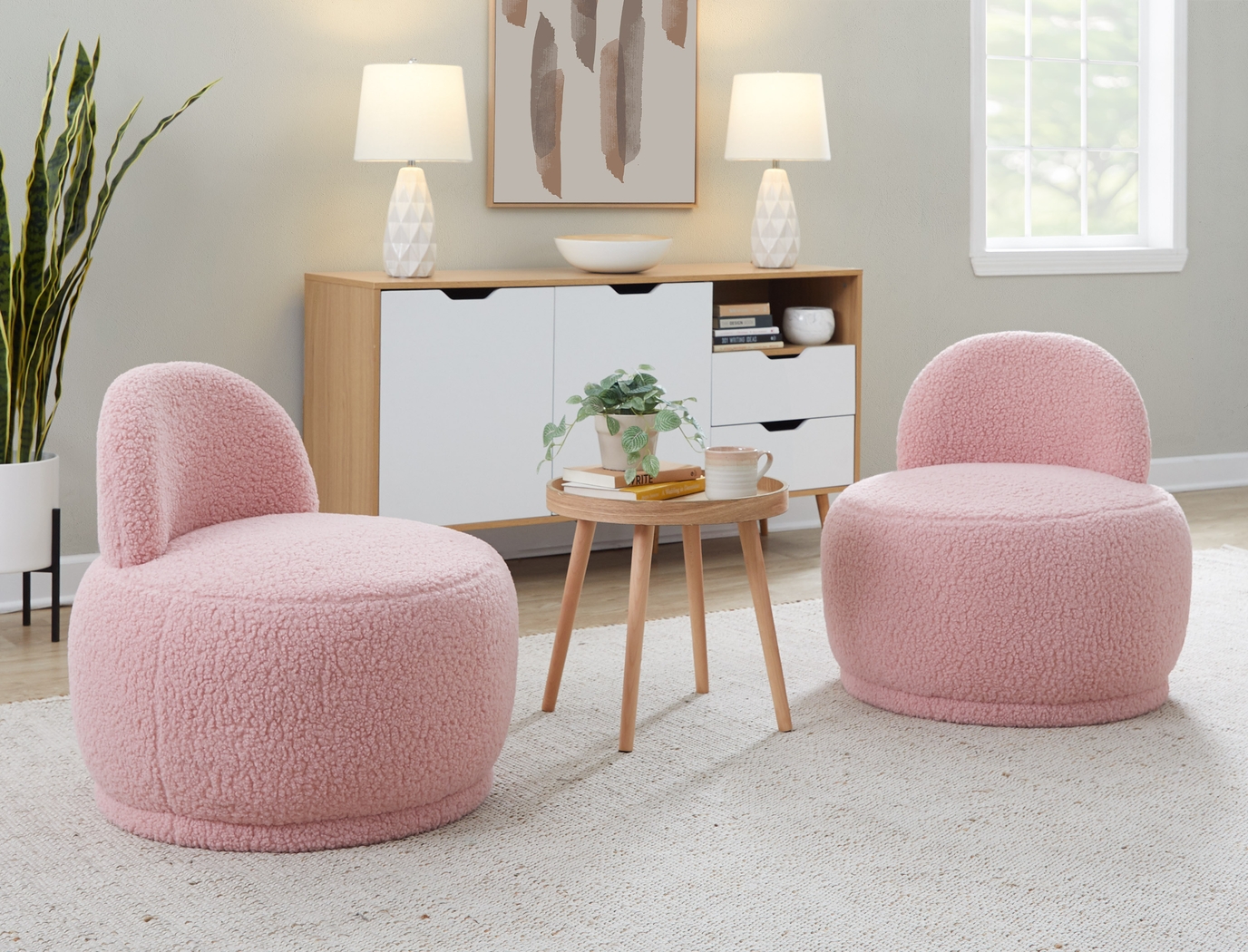 Suska Pink Accent Chair - Thumbnail - Image 2