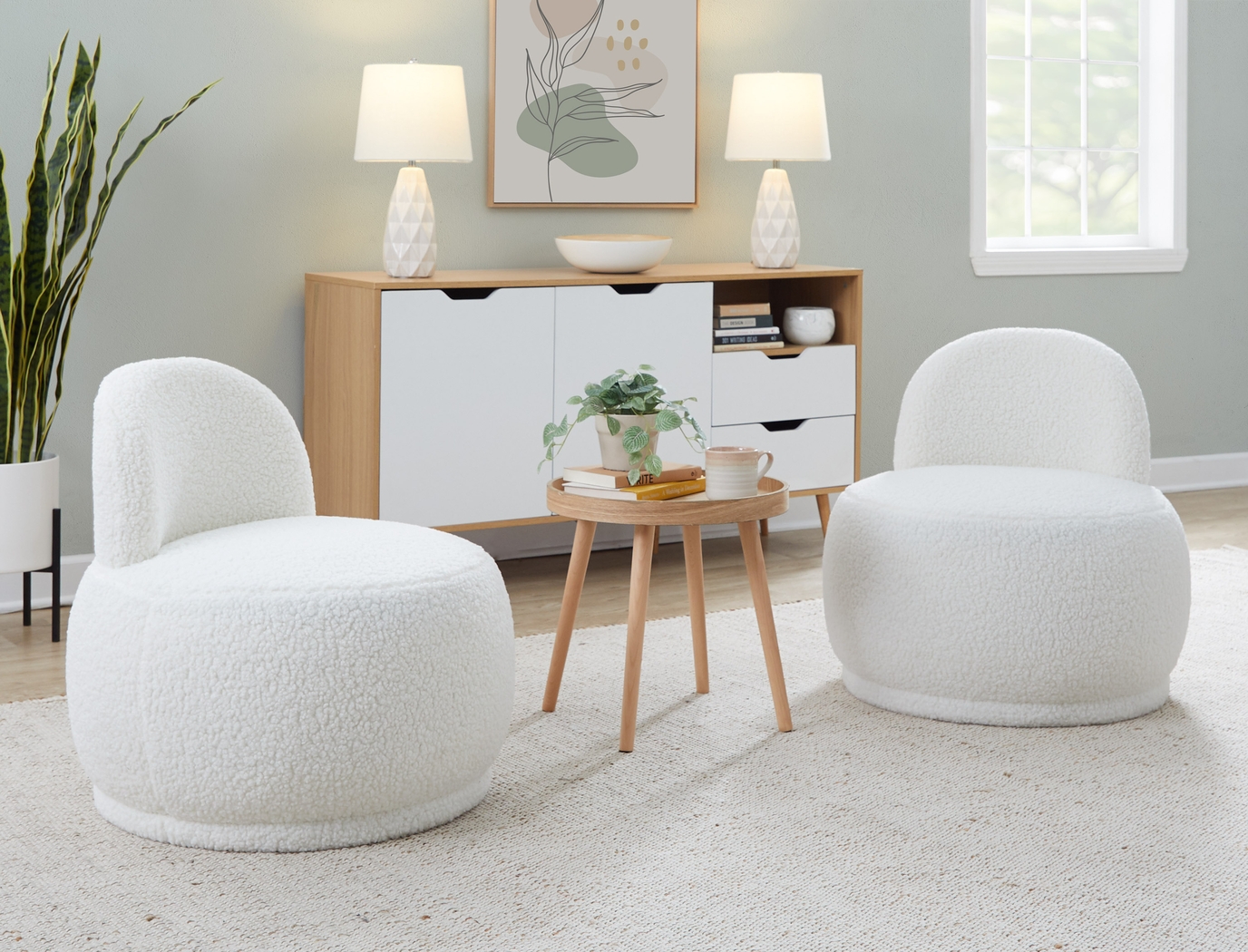 Suska White Accent Chair - Thumbnail - Image 2