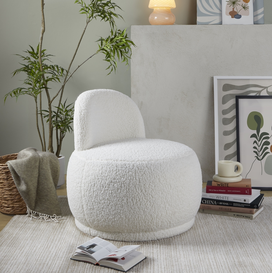 Suska White Accent Chair - Thumbnail - Image 3