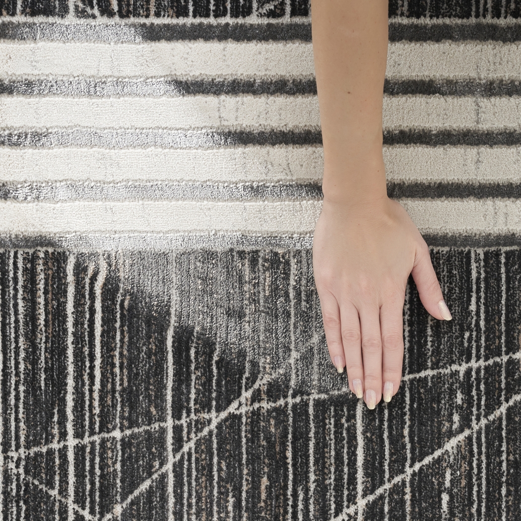 Susson Charcoal/Silver 7'10 x 9'10 Rug - Thumbnail - Image 7