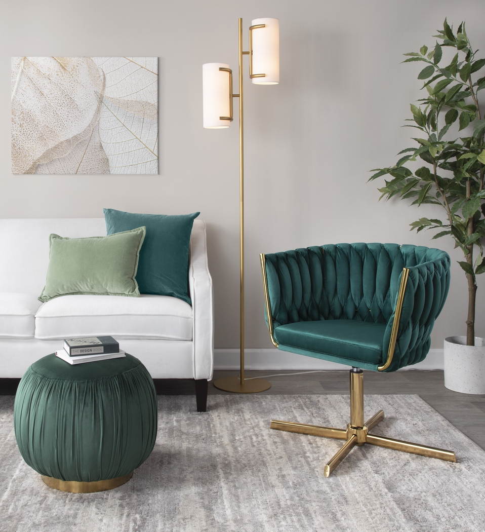 Sutcliff Green Swivel Accent Chair - Thumbnail - Image 2