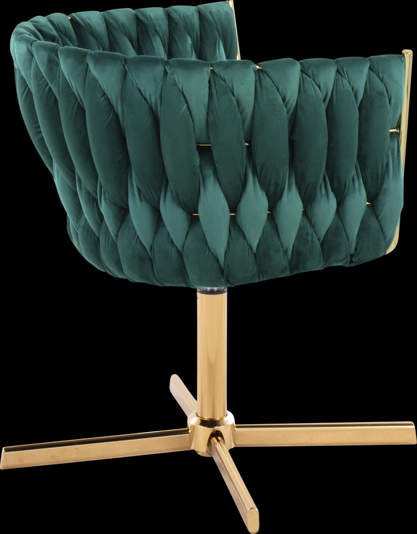 Sutcliff Green Swivel Accent Chair - Thumbnail - Image 4