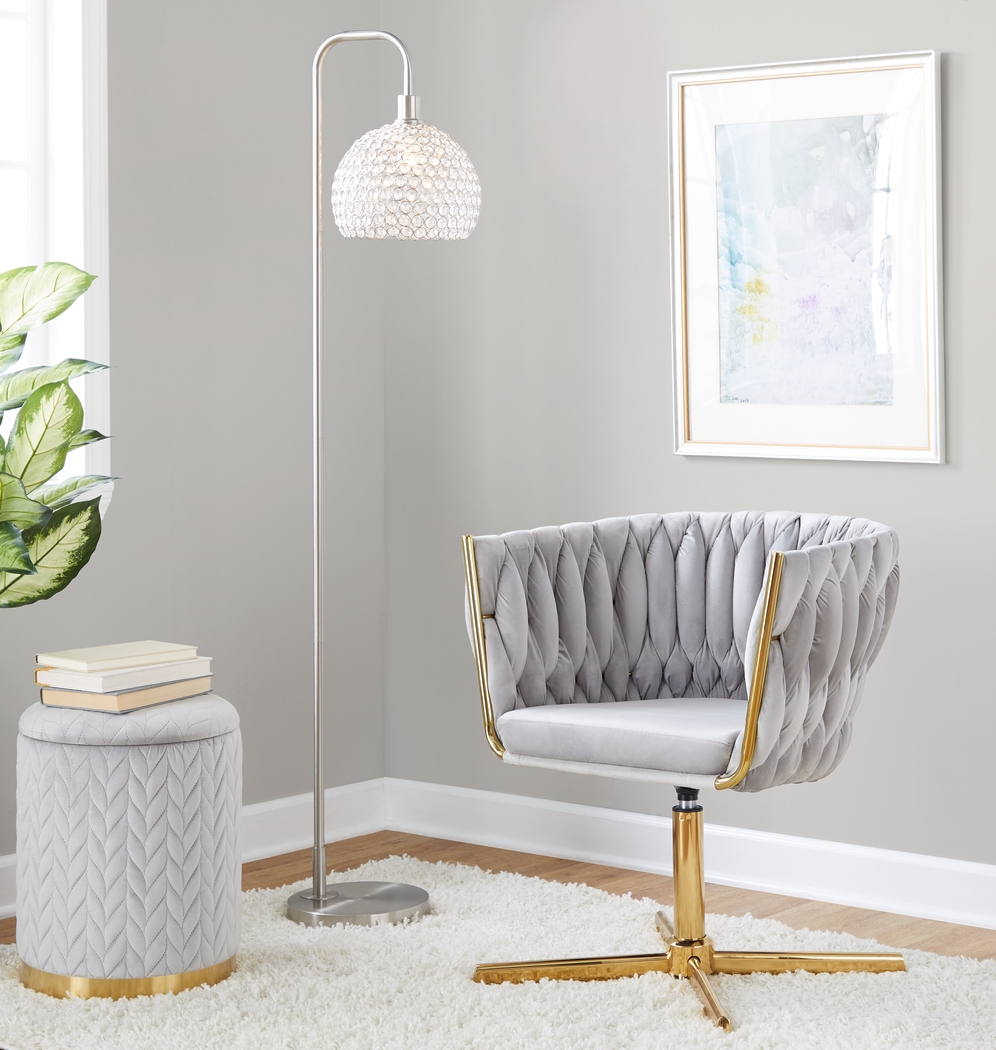 Sutcliff Silver Swivel Accent Chair - Thumbnail - Image 4