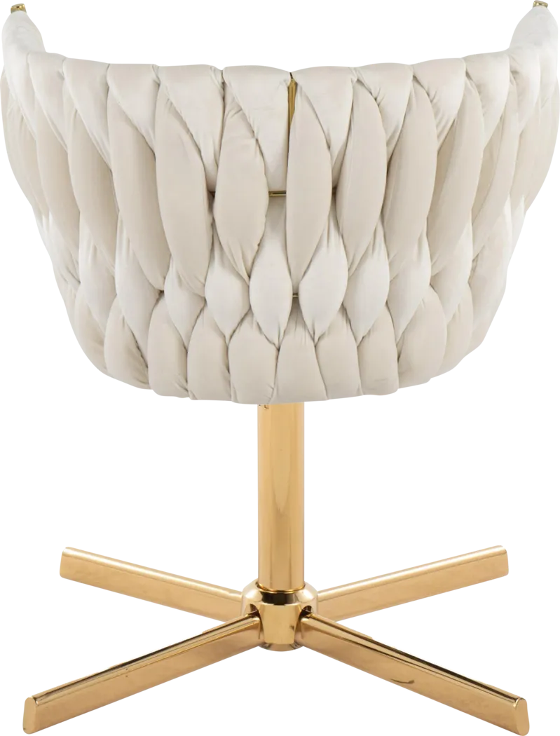 Sutcliff White Swivel Accent Chair - Thumbnail - Image 5