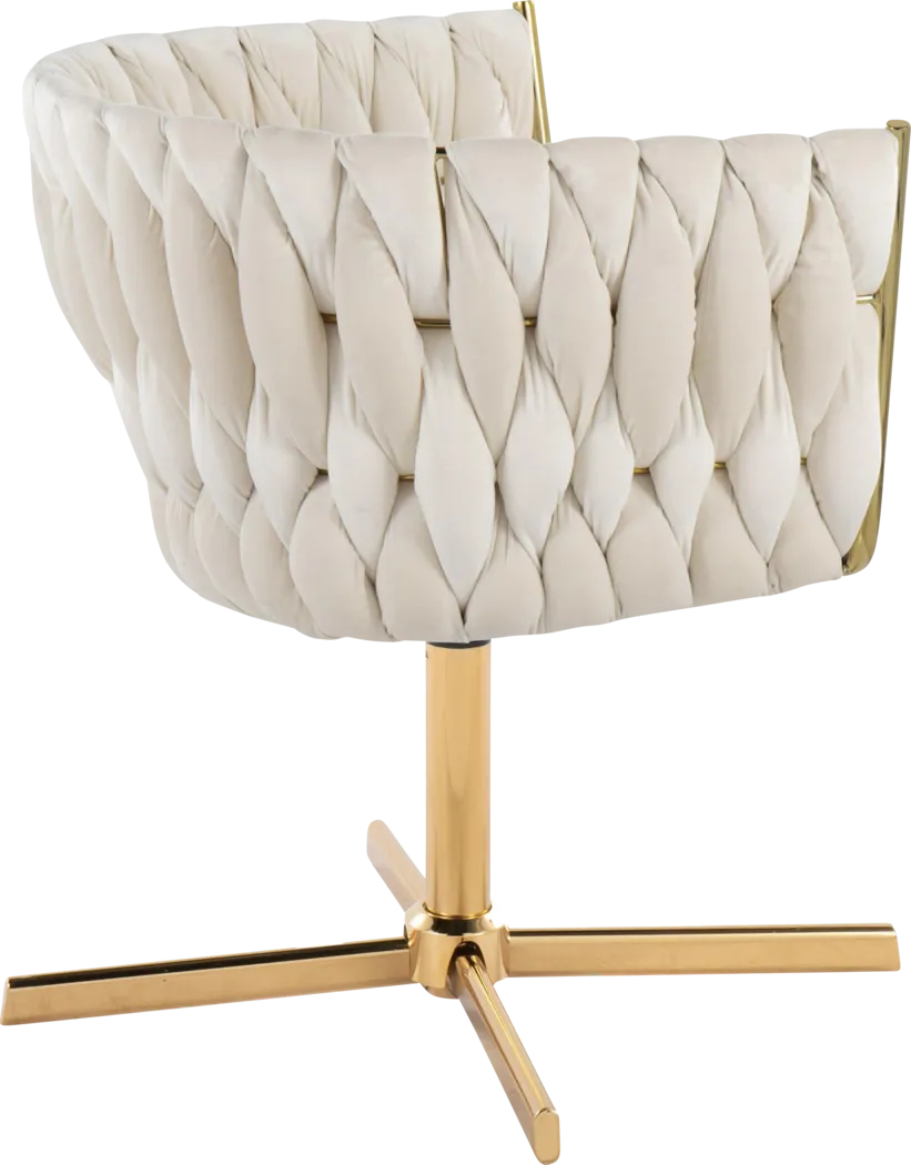 Sutcliff White Swivel Accent Chair - Thumbnail - Image 6