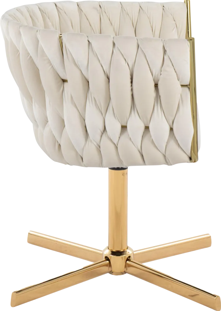 Sutcliff White Swivel Accent Chair - Thumbnail - Image 7