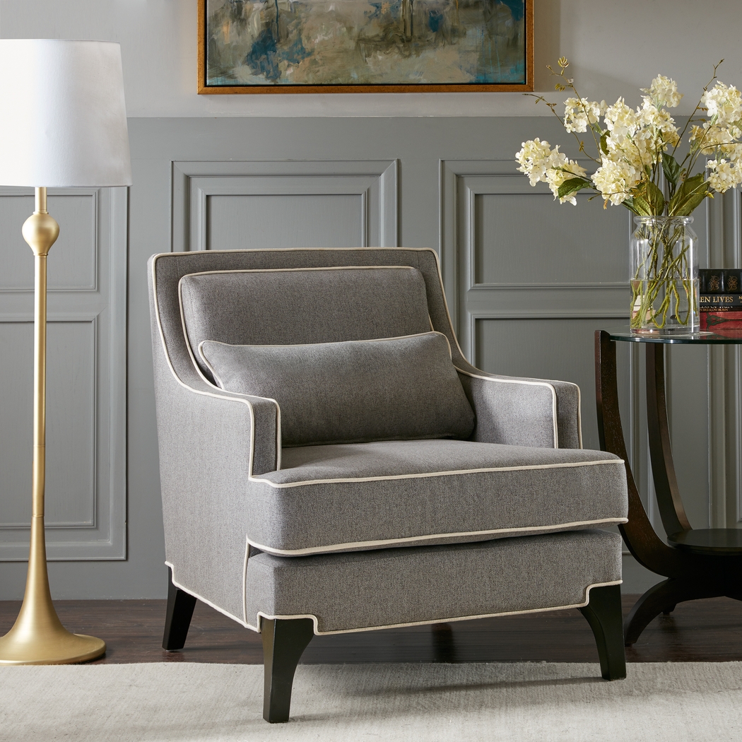 Suter Gray Accent Chair - Thumbnail - Image 2