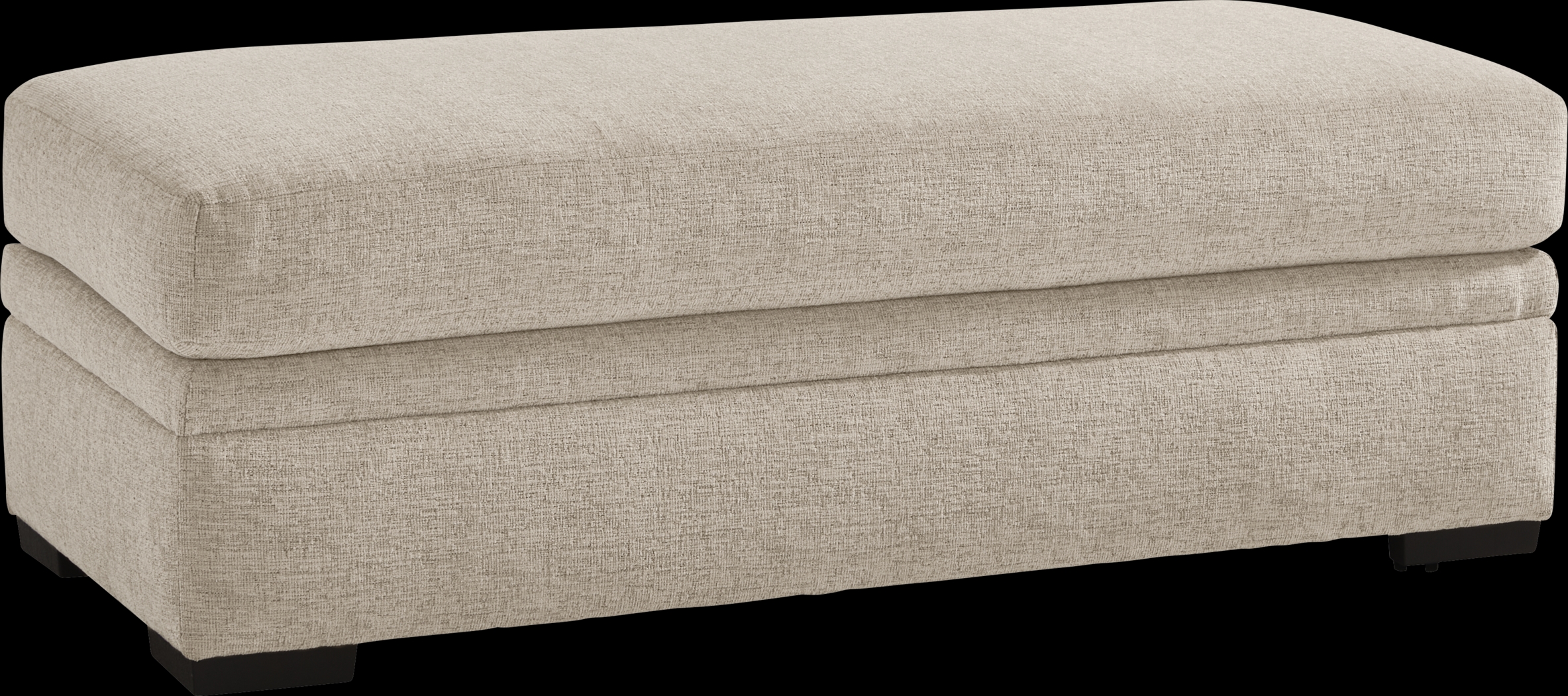 Sutterfield Beige Storage Ottoman - Thumbnail - Image 1