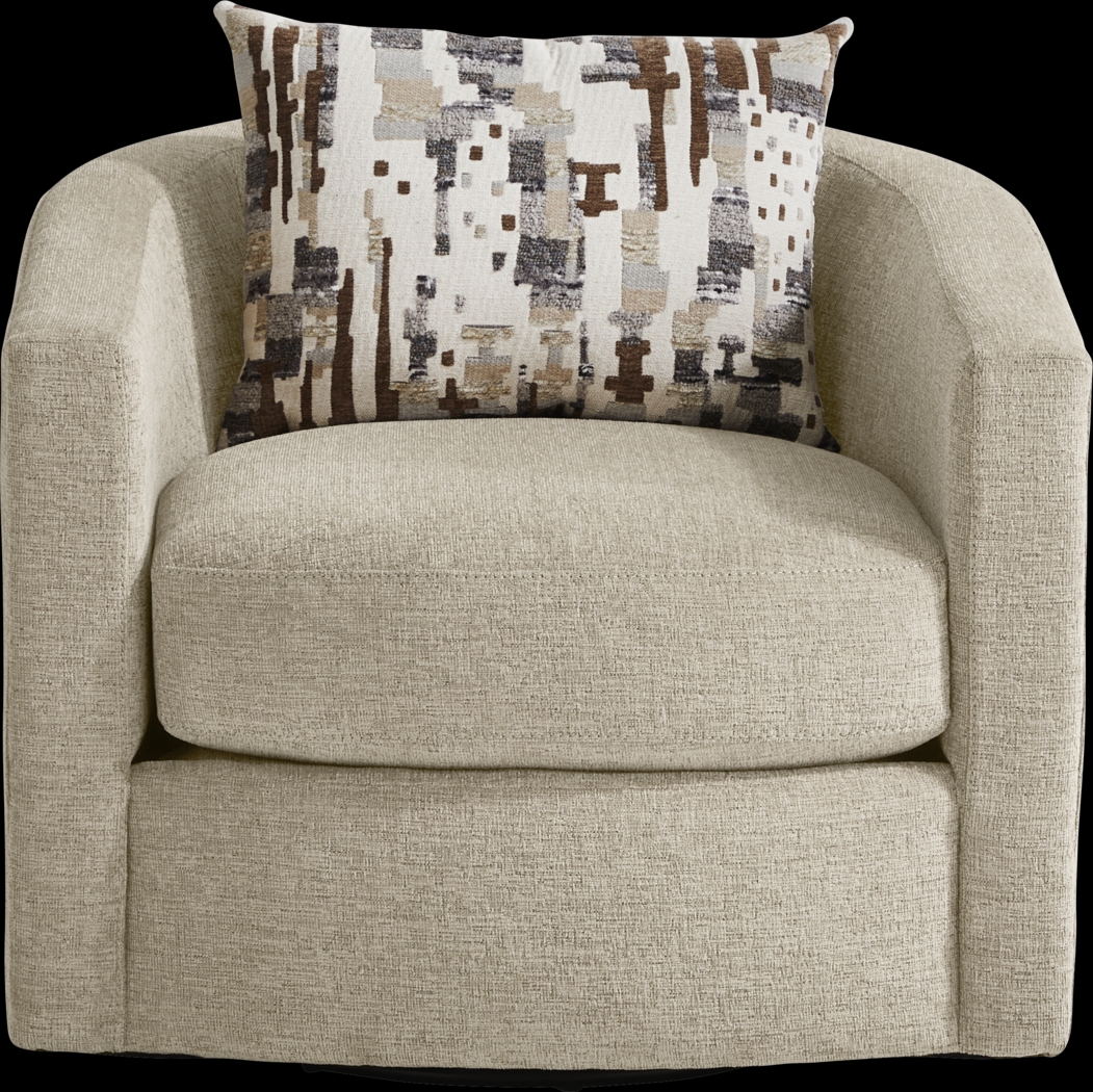 Sutterfield Beige Swivel Chair - Thumbnail - Image 2