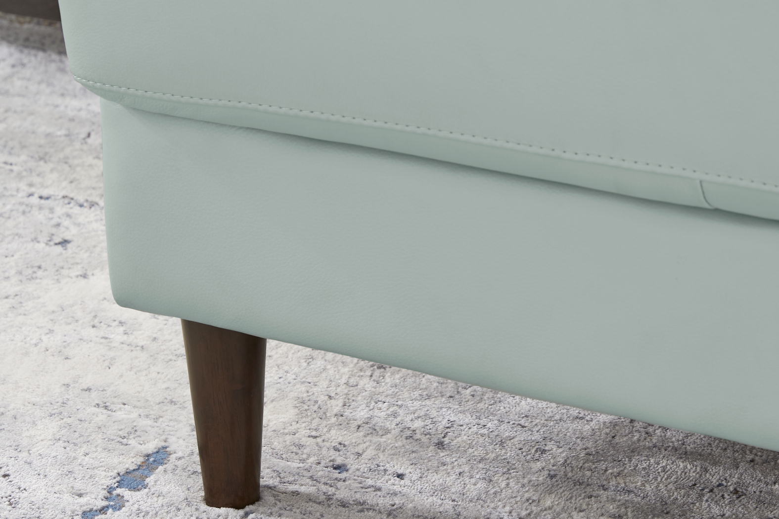 Sutton Heights Aqua Leather 8 Pc Sectional Living Room - Thumbnail - Image 3