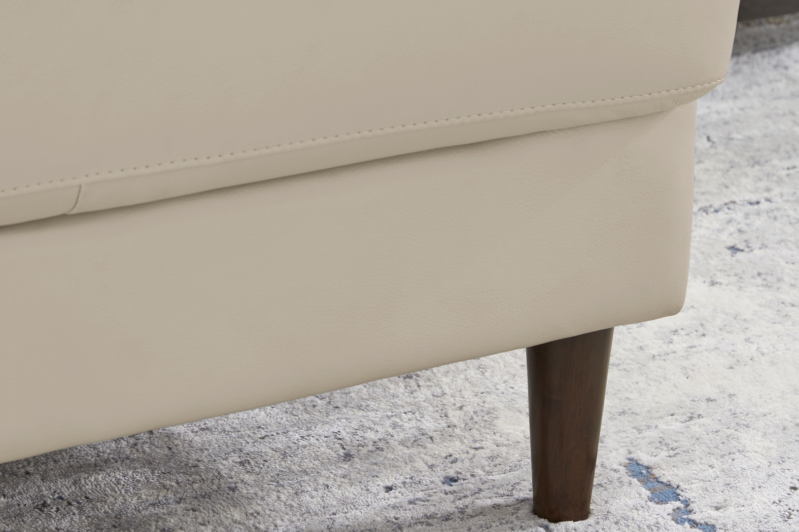 Sutton Heights Beige Leather 2 Pc Sectional - Thumbnail - Image 3