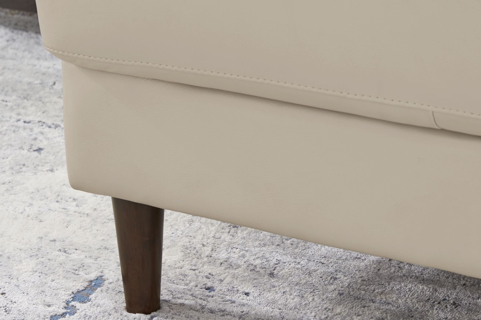 Sutton Heights Beige Leather 5 Pc Sectional - Thumbnail - Image 3