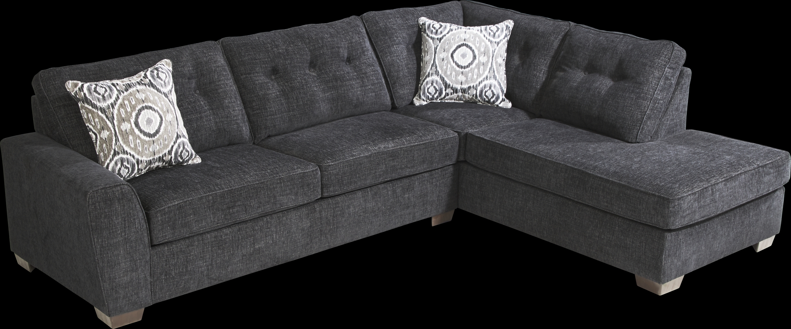 Sutton Lane Black 5 Pc Sectional Living Room - Thumbnail - Image 5