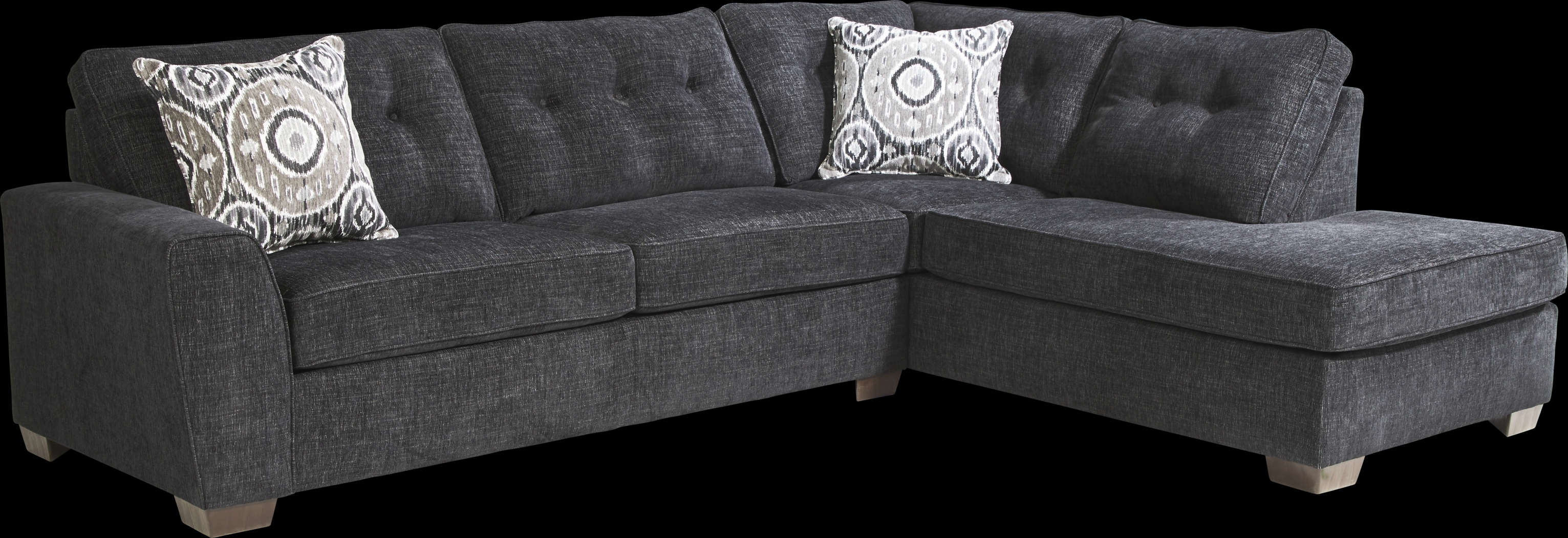 Sutton Lane Black 5 Pc Sectional Living Room - Thumbnail - Image 3