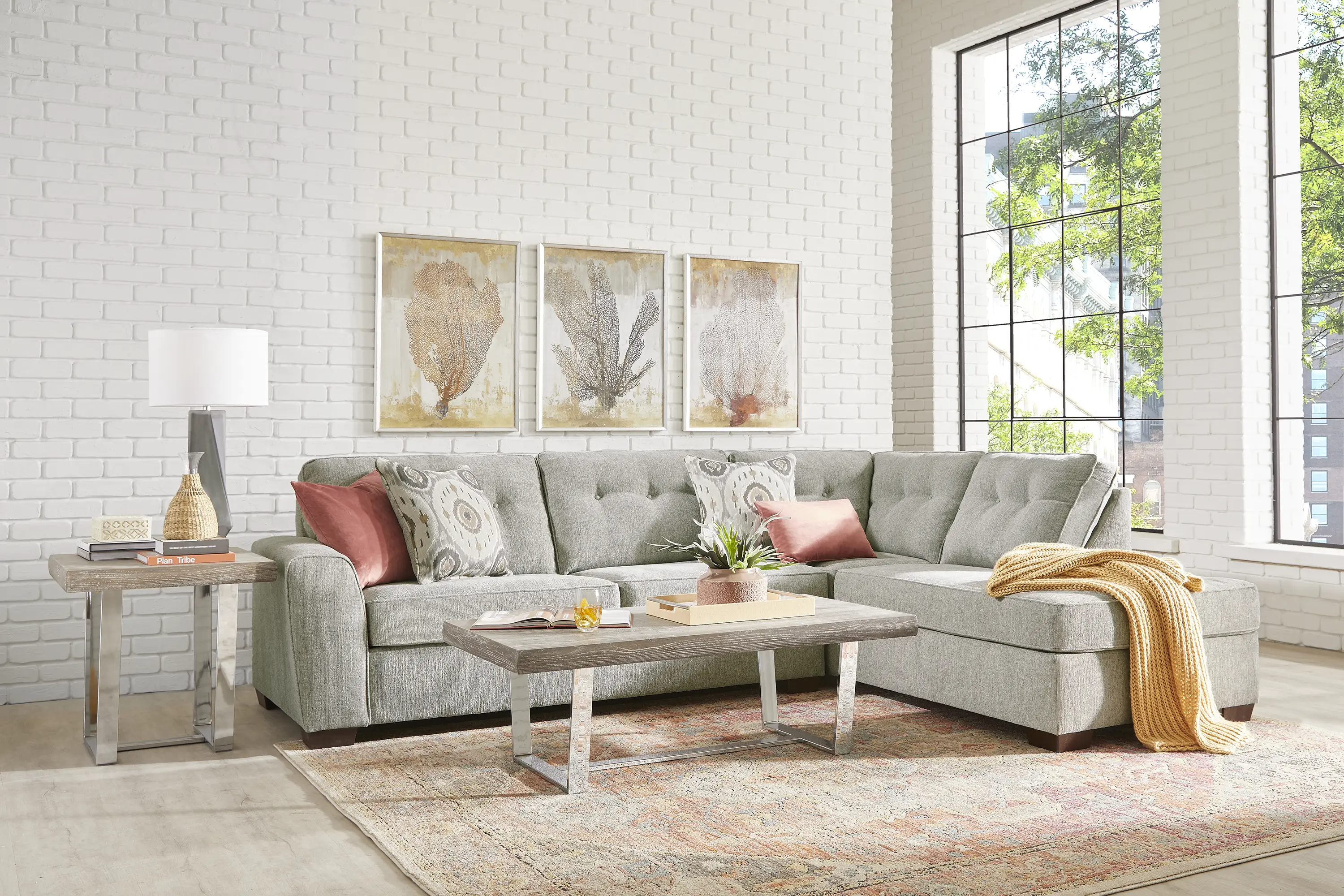 Sutton Lane Gray 2 Pc Sectional - Thumbnail - Image 2