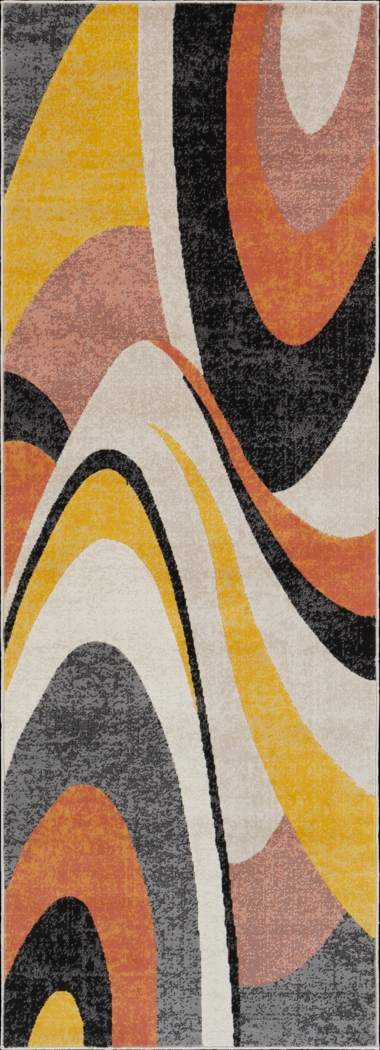 Swaley Orange 2'7 x 7'3 Runner Rug - Thumbnail - Image 1