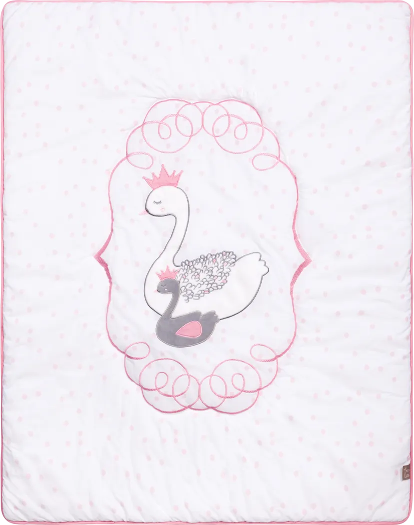 Swan Lullaby Gray 3 Pc Baby Bedding Set - Thumbnail - Image 4