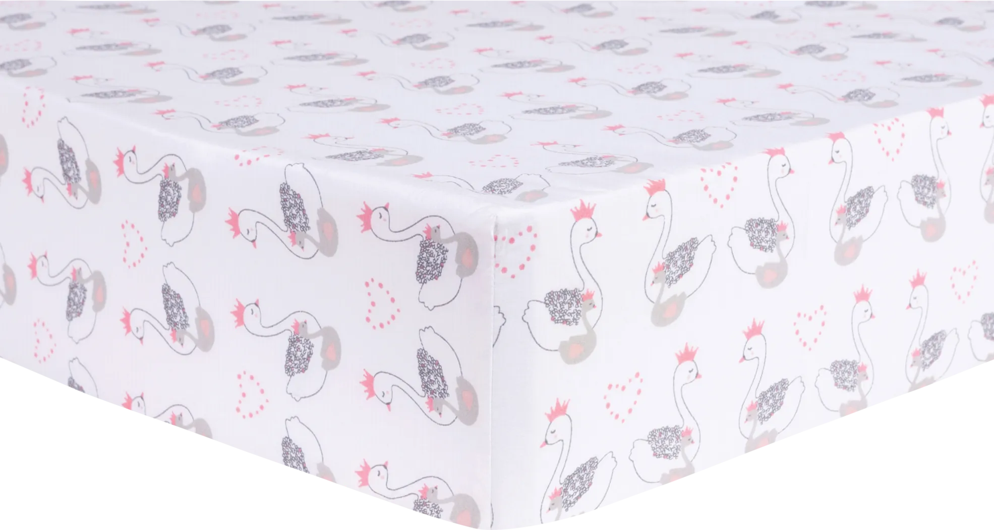 Swan Lullaby Gray 3 Pc Baby Bedding Set - Thumbnail - Image 5