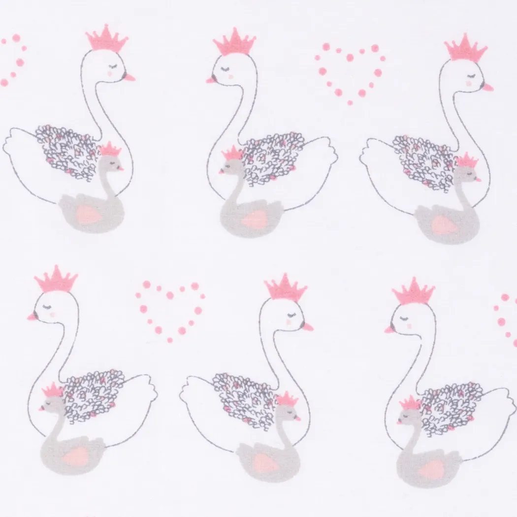 Swan Lullaby Gray 3 Pc Baby Bedding Set - Thumbnail - Image 6