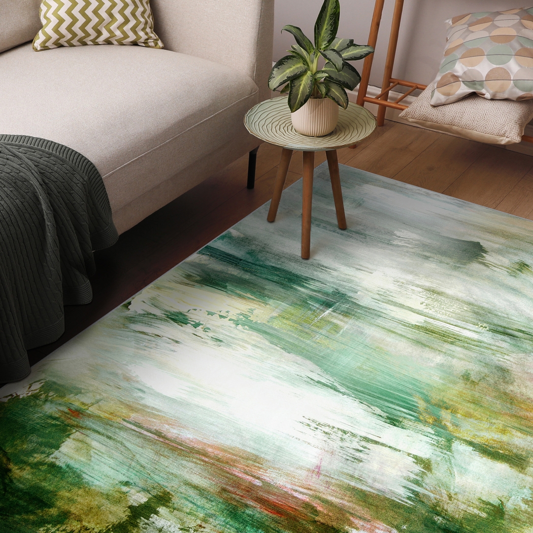 Swanriver Green 5' x 7'7 Rug - Thumbnail - Image 3