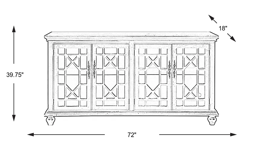 Dimension Image. Please refer to the Dimension Tab on this page for dimension details.