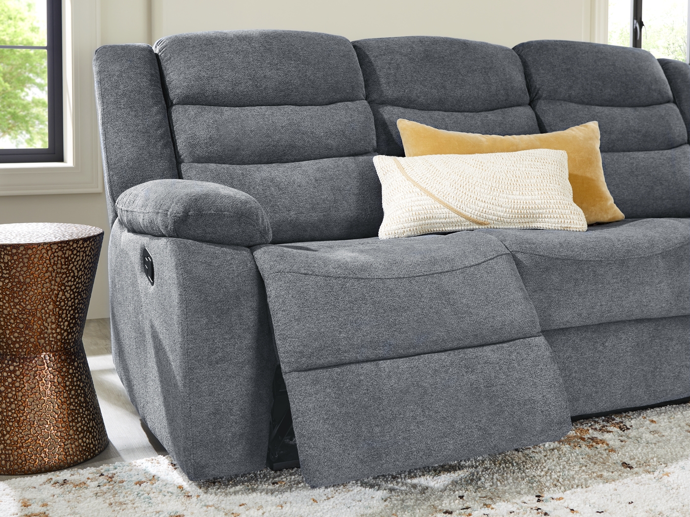Swansea Blue 2 Pc Reclining Living Room - Thumbnail - Image 5