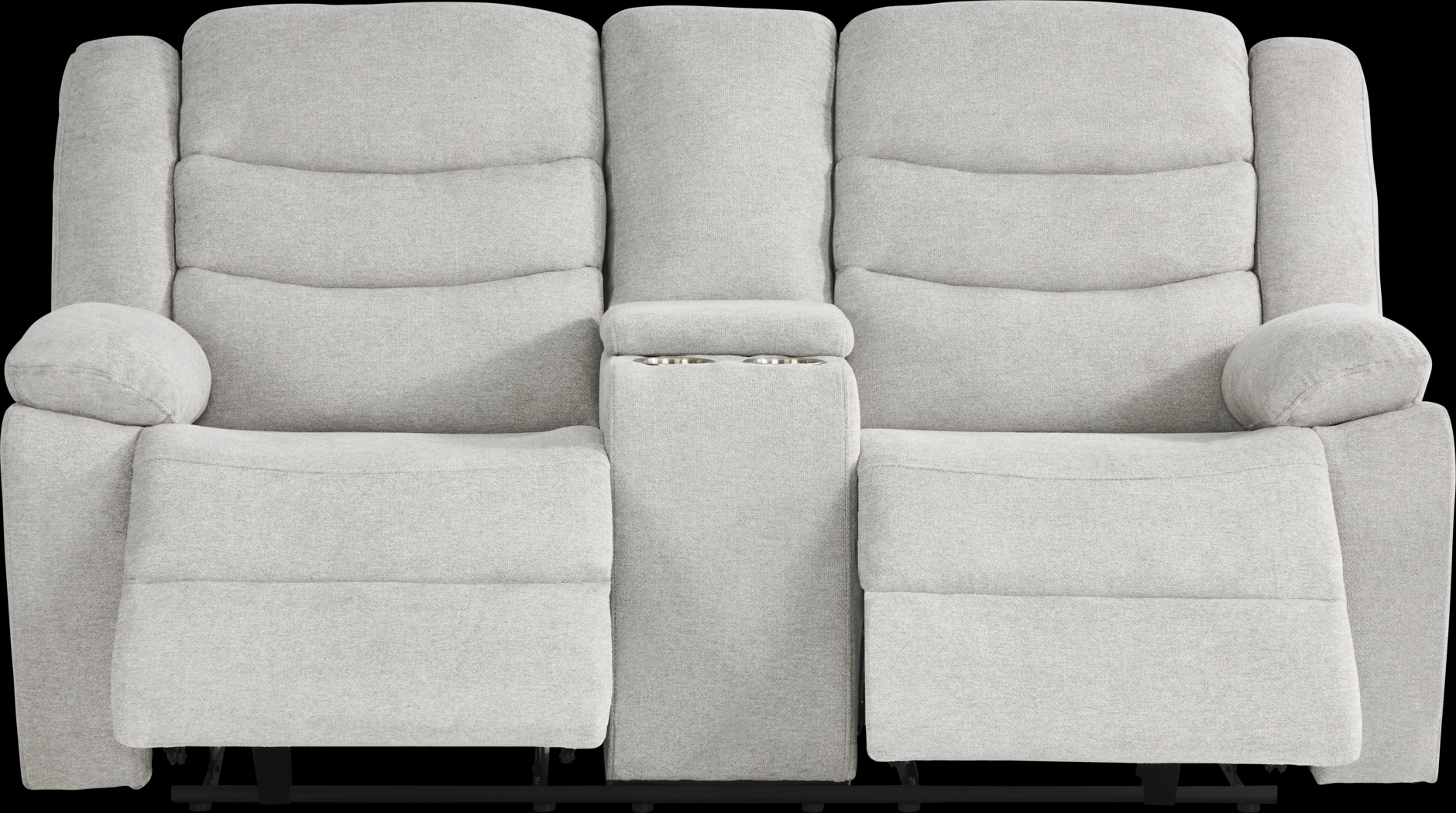 Swansea Gray Reclining Console Loveseat - Thumbnail - Image 3