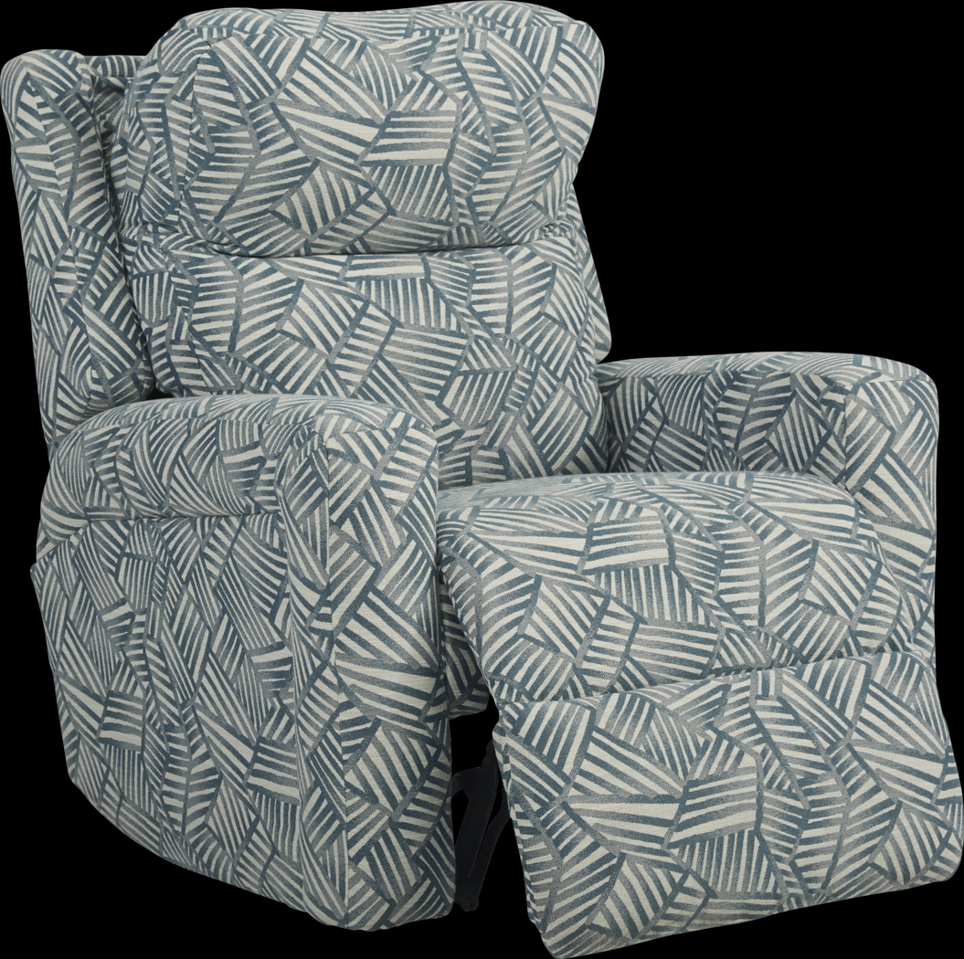 Swansen Blue Dual Power Recliner - Thumbnail - Image 2